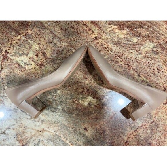 DONALD J. PLINER Corin Beige Leather  block heels SZ 9 1/2M - Picture 9 of 14